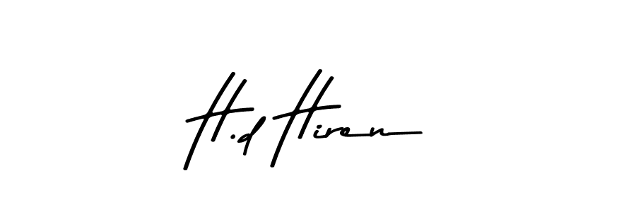H.d Hiren stylish signature style. Best Handwritten Sign (Asem Kandis PERSONAL USE) for my name. Handwritten Signature Collection Ideas for my name H.d Hiren. H.d Hiren signature style 9 images and pictures png