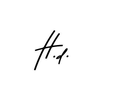 This is the best signature style for the H.d. name. Also you like these signature font (Asem Kandis PERSONAL USE). Mix name signature. H.d. signature style 9 images and pictures png