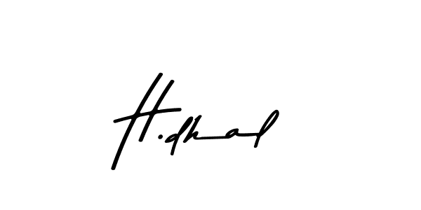 Make a beautiful signature design for name H.dhal. Use this online signature maker to create a handwritten signature for free. H.dhal signature style 9 images and pictures png