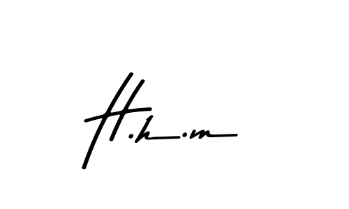 Make a beautiful signature design for name H.h.m. With this signature (Asem Kandis PERSONAL USE) style, you can create a handwritten signature for free. H.h.m signature style 9 images and pictures png