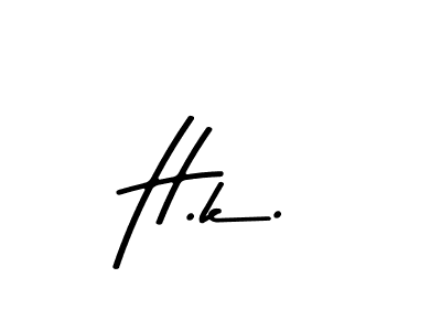 Design your own signature with our free online signature maker. With this signature software, you can create a handwritten (Asem Kandis PERSONAL USE) signature for name H.k.. H.k. signature style 9 images and pictures png