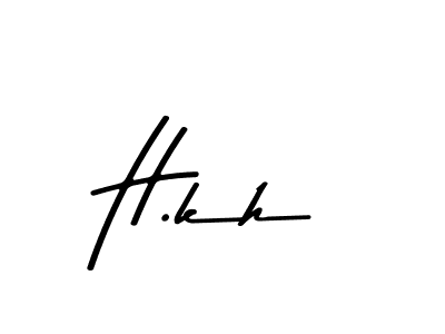 H.kh stylish signature style. Best Handwritten Sign (Asem Kandis PERSONAL USE) for my name. Handwritten Signature Collection Ideas for my name H.kh. H.kh signature style 9 images and pictures png