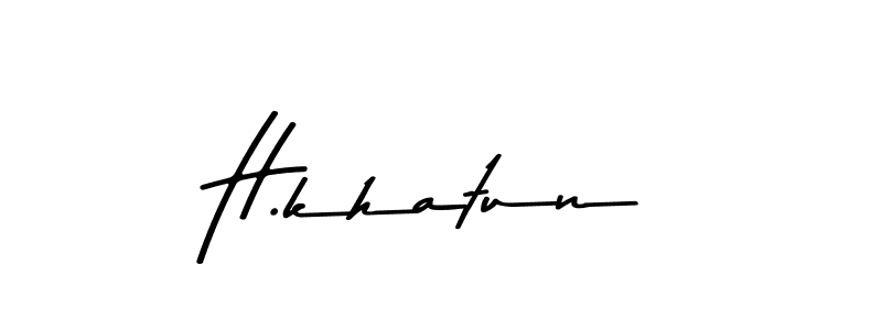 Similarly Asem Kandis PERSONAL USE is the best handwritten signature design. Signature creator online .You can use it as an online autograph creator for name H.khatun. H.khatun signature style 9 images and pictures png