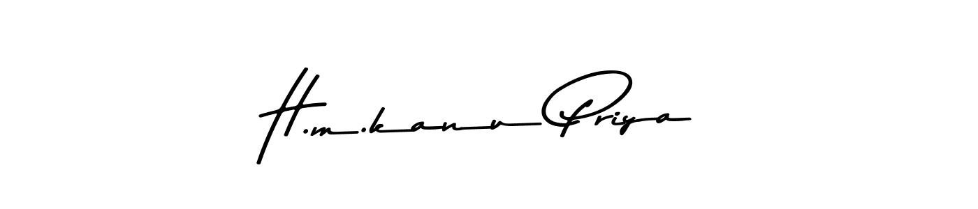 How to make H.m.kanu Priya signature? Asem Kandis PERSONAL USE is a professional autograph style. Create handwritten signature for H.m.kanu Priya name. H.m.kanu Priya signature style 9 images and pictures png