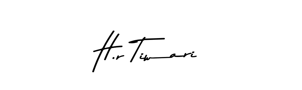 Make a beautiful signature design for name H.r Tiwari. With this signature (Asem Kandis PERSONAL USE) style, you can create a handwritten signature for free. H.r Tiwari signature style 9 images and pictures png