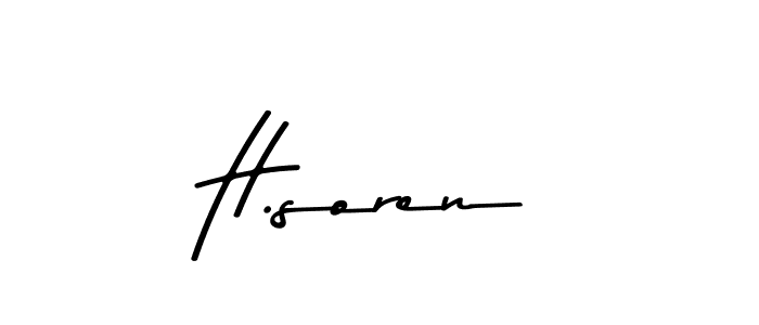 if you are searching for the best signature style for your name H.soren. so please give up your signature search. here we have designed multiple signature styles  using Asem Kandis PERSONAL USE. H.soren signature style 9 images and pictures png