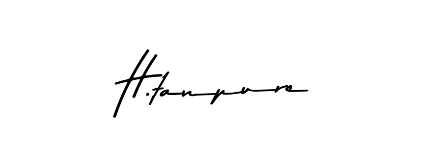 H.tanpure stylish signature style. Best Handwritten Sign (Asem Kandis PERSONAL USE) for my name. Handwritten Signature Collection Ideas for my name H.tanpure. H.tanpure signature style 9 images and pictures png