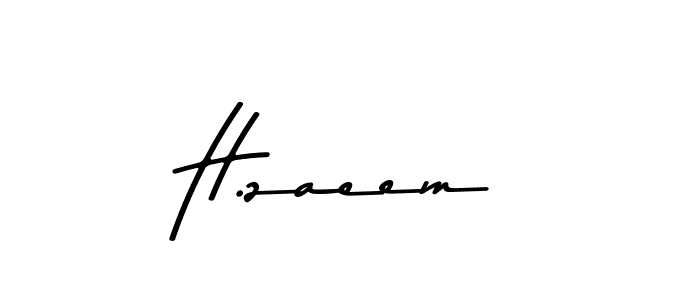 The best way (Asem Kandis PERSONAL USE) to make a short signature is to pick only two or three words in your name. The name H.zaeem include a total of six letters. For converting this name. H.zaeem signature style 9 images and pictures png