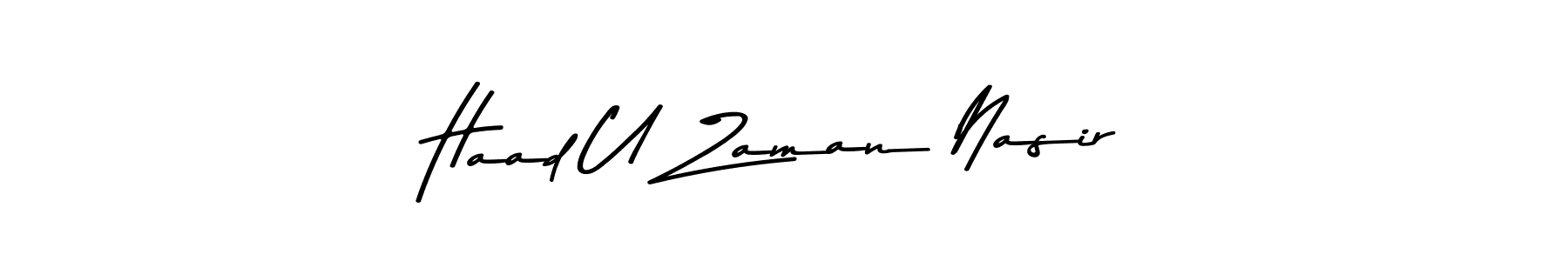 Design your own signature with our free online signature maker. With this signature software, you can create a handwritten (Asem Kandis PERSONAL USE) signature for name Haad U Zaman Nasir. Haad U Zaman Nasir signature style 9 images and pictures png