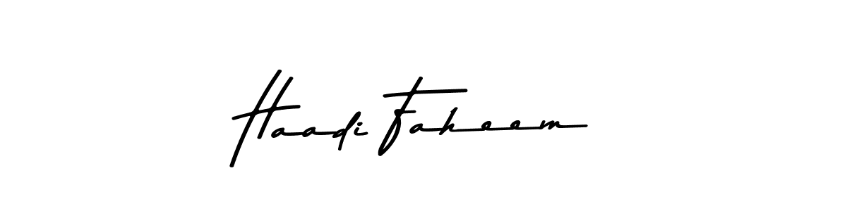 You can use this online signature creator to create a handwritten signature for the name Haadi Faheem. This is the best online autograph maker. Haadi Faheem signature style 9 images and pictures png