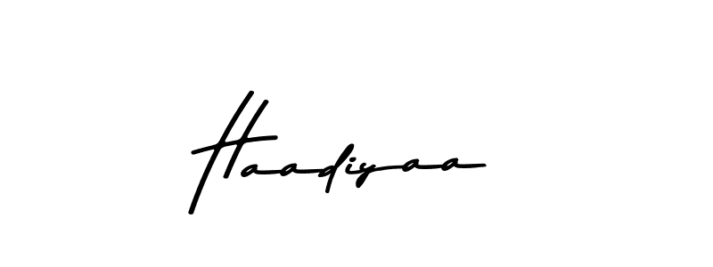 Also we have Haadiyaa name is the best signature style. Create professional handwritten signature collection using Asem Kandis PERSONAL USE autograph style. Haadiyaa signature style 9 images and pictures png