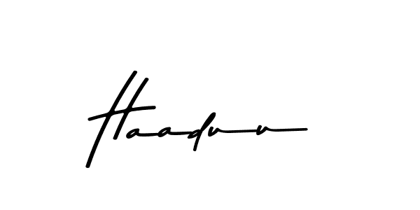 How to make Haaduu name signature. Use Asem Kandis PERSONAL USE style for creating short signs online. This is the latest handwritten sign. Haaduu signature style 9 images and pictures png