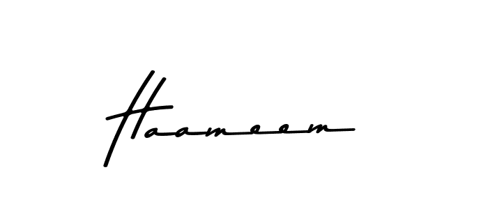 Create a beautiful signature design for name Haameem. With this signature (Asem Kandis PERSONAL USE) fonts, you can make a handwritten signature for free. Haameem signature style 9 images and pictures png