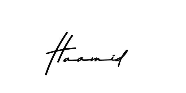 Make a beautiful signature design for name Haamid. With this signature (Asem Kandis PERSONAL USE) style, you can create a handwritten signature for free. Haamid signature style 9 images and pictures png