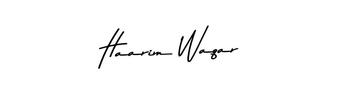 You can use this online signature creator to create a handwritten signature for the name Haarim Waqar. This is the best online autograph maker. Haarim Waqar signature style 9 images and pictures png