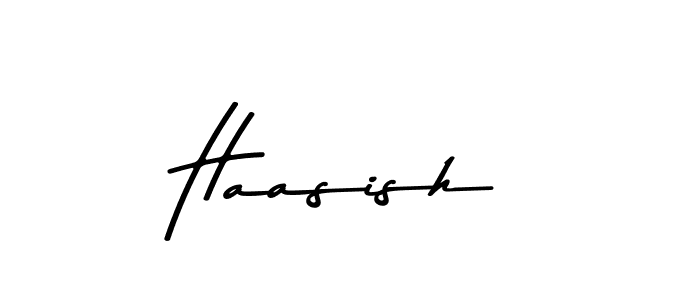 Create a beautiful signature design for name Haasish. With this signature (Asem Kandis PERSONAL USE) fonts, you can make a handwritten signature for free. Haasish signature style 9 images and pictures png