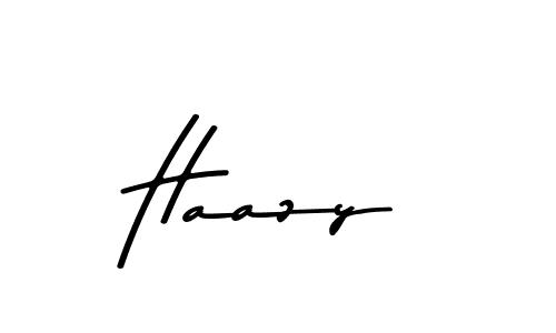 Make a beautiful signature design for name Haazy. With this signature (Asem Kandis PERSONAL USE) style, you can create a handwritten signature for free. Haazy signature style 9 images and pictures png