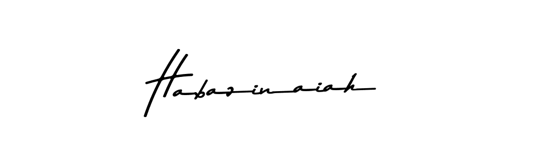 Make a beautiful signature design for name Habazinaiah. With this signature (Asem Kandis PERSONAL USE) style, you can create a handwritten signature for free. Habazinaiah signature style 9 images and pictures png