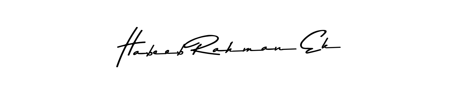 Use a signature maker to create a handwritten signature online. With this signature software, you can design (Asem Kandis PERSONAL USE) your own signature for name Habeeb Rahman Ek. Habeeb Rahman Ek signature style 9 images and pictures png