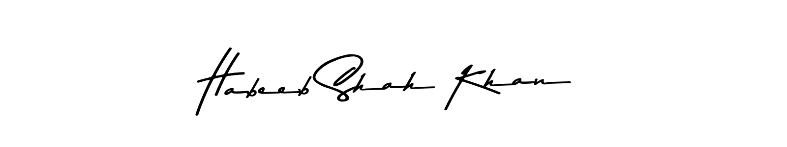Design your own signature with our free online signature maker. With this signature software, you can create a handwritten (Asem Kandis PERSONAL USE) signature for name Habeeb Shah Khan. Habeeb Shah Khan signature style 9 images and pictures png