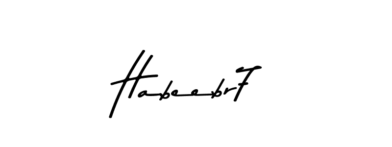 Create a beautiful signature design for name Habeebr7. With this signature (Asem Kandis PERSONAL USE) fonts, you can make a handwritten signature for free. Habeebr7 signature style 9 images and pictures png