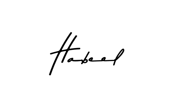 Make a beautiful signature design for name Habeel. Use this online signature maker to create a handwritten signature for free. Habeel signature style 9 images and pictures png