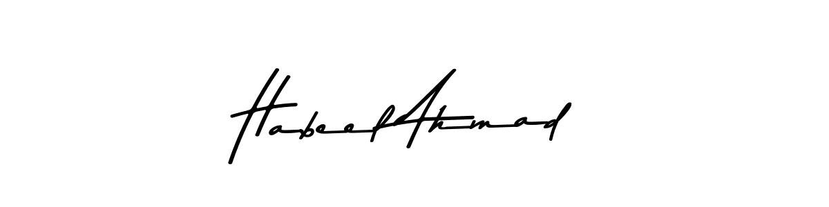 Here are the top 10 professional signature styles for the name Habeel Ahmad. These are the best autograph styles you can use for your name. Habeel Ahmad signature style 9 images and pictures png