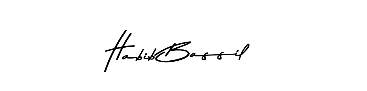 Design your own signature with our free online signature maker. With this signature software, you can create a handwritten (Asem Kandis PERSONAL USE) signature for name Habib Bassil. Habib Bassil signature style 9 images and pictures png