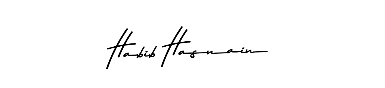 Here are the top 10 professional signature styles for the name Habib Hasnain. These are the best autograph styles you can use for your name. Habib Hasnain signature style 9 images and pictures png