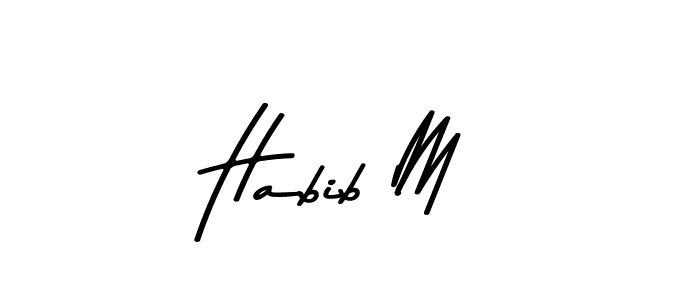 Design your own signature with our free online signature maker. With this signature software, you can create a handwritten (Asem Kandis PERSONAL USE) signature for name Habib M. Habib M signature style 9 images and pictures png