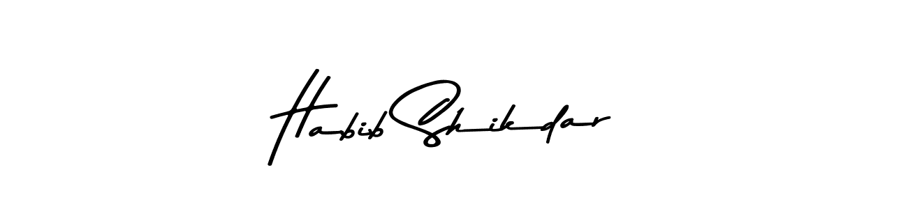 Also You can easily find your signature by using the search form. We will create Habib Shikdar name handwritten signature images for you free of cost using Asem Kandis PERSONAL USE sign style. Habib Shikdar signature style 9 images and pictures png