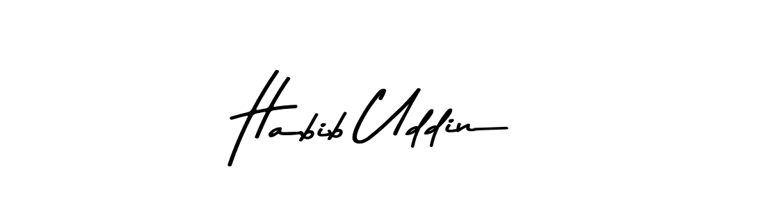 How to make Habib Uddin name signature. Use Asem Kandis PERSONAL USE style for creating short signs online. This is the latest handwritten sign. Habib Uddin signature style 9 images and pictures png