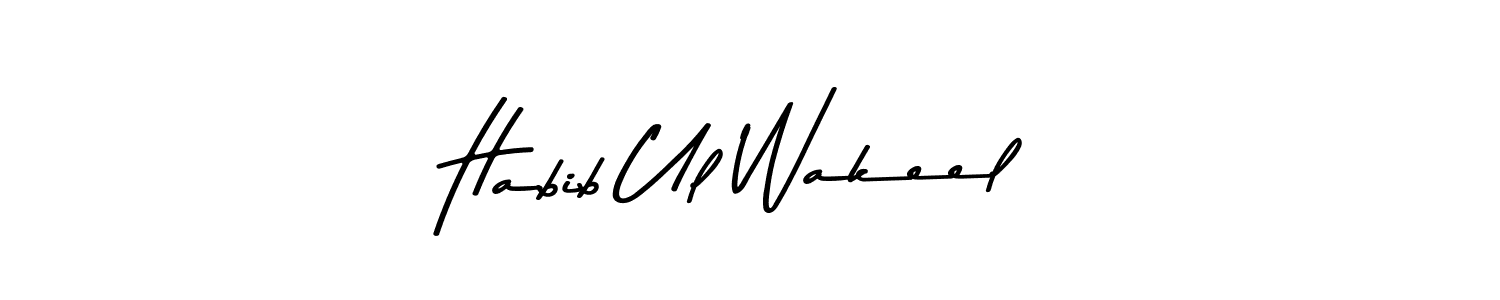 The best way (Asem Kandis PERSONAL USE) to make a short signature is to pick only two or three words in your name. The name Habib Ul Wakeel include a total of six letters. For converting this name. Habib Ul Wakeel signature style 9 images and pictures png