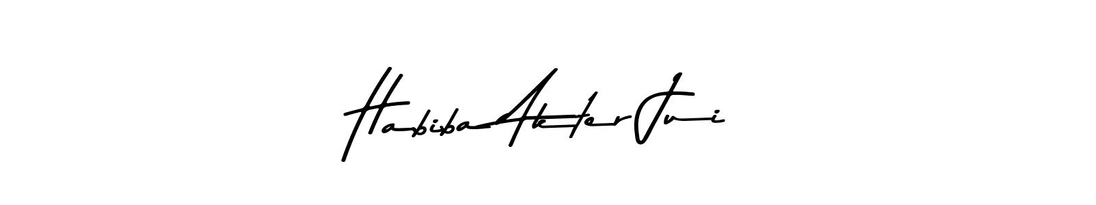 Here are the top 10 professional signature styles for the name Habiba Akter Jui. These are the best autograph styles you can use for your name. Habiba Akter Jui signature style 9 images and pictures png