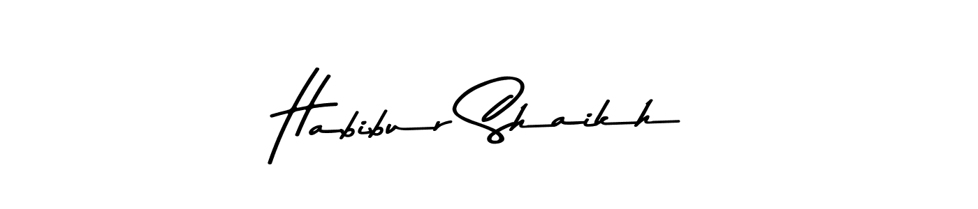Design your own signature with our free online signature maker. With this signature software, you can create a handwritten (Asem Kandis PERSONAL USE) signature for name Habibur Shaikh. Habibur Shaikh signature style 9 images and pictures png