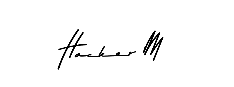 Design your own signature with our free online signature maker. With this signature software, you can create a handwritten (Asem Kandis PERSONAL USE) signature for name Hacker M. Hacker M signature style 9 images and pictures png