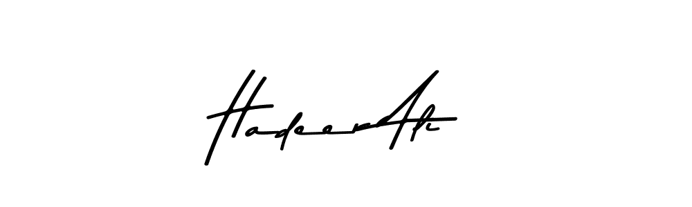 Hadeer Ali stylish signature style. Best Handwritten Sign (Asem Kandis PERSONAL USE) for my name. Handwritten Signature Collection Ideas for my name Hadeer Ali. Hadeer Ali signature style 9 images and pictures png