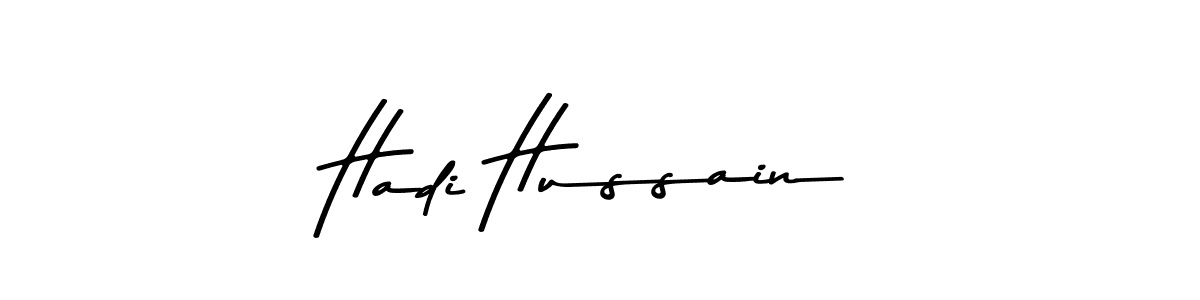 How to make Hadi Hussain name signature. Use Asem Kandis PERSONAL USE style for creating short signs online. This is the latest handwritten sign. Hadi Hussain signature style 9 images and pictures png