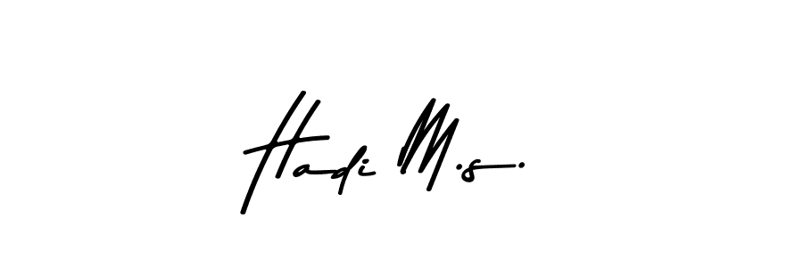 Create a beautiful signature design for name Hadi M.s.. With this signature (Asem Kandis PERSONAL USE) fonts, you can make a handwritten signature for free. Hadi M.s. signature style 9 images and pictures png