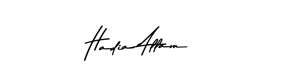 Design your own signature with our free online signature maker. With this signature software, you can create a handwritten (Asem Kandis PERSONAL USE) signature for name Hadia Allam. Hadia Allam signature style 9 images and pictures png