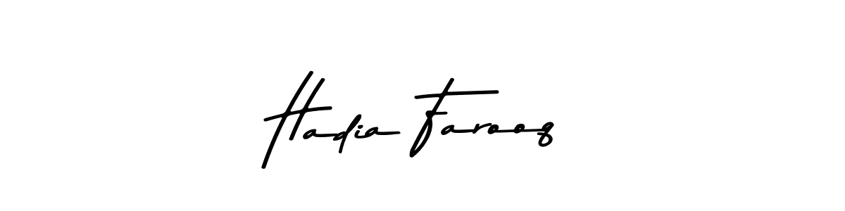 Hadia Farooq stylish signature style. Best Handwritten Sign (Asem Kandis PERSONAL USE) for my name. Handwritten Signature Collection Ideas for my name Hadia Farooq. Hadia Farooq signature style 9 images and pictures png