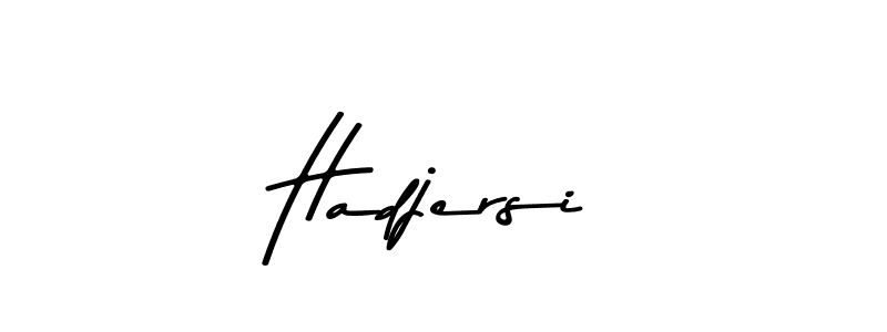 How to make Hadjersi name signature. Use Asem Kandis PERSONAL USE style for creating short signs online. This is the latest handwritten sign. Hadjersi signature style 9 images and pictures png