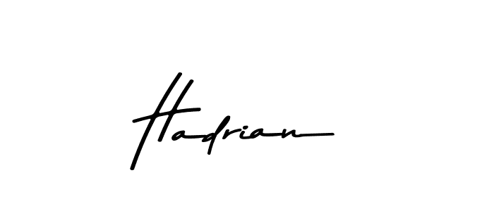 Make a beautiful signature design for name Hadrian. With this signature (Asem Kandis PERSONAL USE) style, you can create a handwritten signature for free. Hadrian signature style 9 images and pictures png