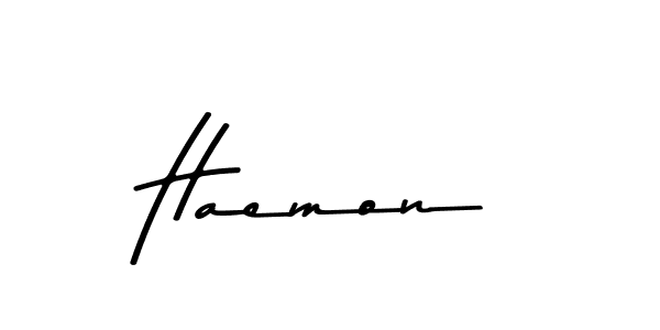 Create a beautiful signature design for name Haemon. With this signature (Asem Kandis PERSONAL USE) fonts, you can make a handwritten signature for free. Haemon signature style 9 images and pictures png