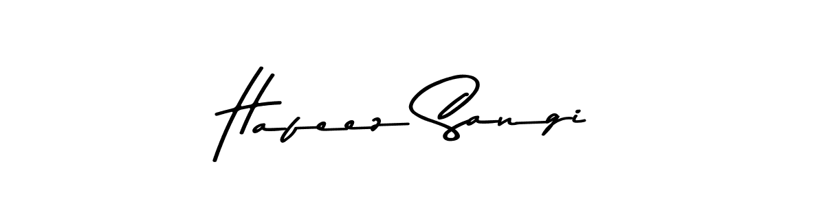 Make a beautiful signature design for name Hafeez Sangi. With this signature (Asem Kandis PERSONAL USE) style, you can create a handwritten signature for free. Hafeez Sangi signature style 9 images and pictures png