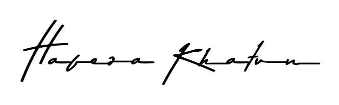 A stylish, flowing autograph style designed for name Hafeza Khatun using Asem Kandis PERSONAL USE typography. Perfect for digital creative projects. Hafeza Khatun signature style 9 images and pictures png