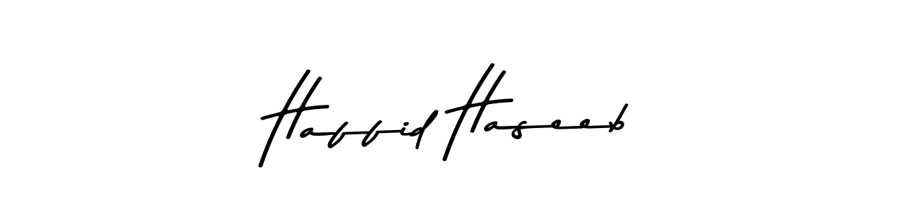 You can use this online signature creator to create a handwritten signature for the name Haffid Haseeb. This is the best online autograph maker. Haffid Haseeb signature style 9 images and pictures png