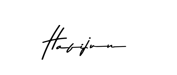 How to make Hafijun name signature. Use Asem Kandis PERSONAL USE style for creating short signs online. This is the latest handwritten sign. Hafijun signature style 9 images and pictures png