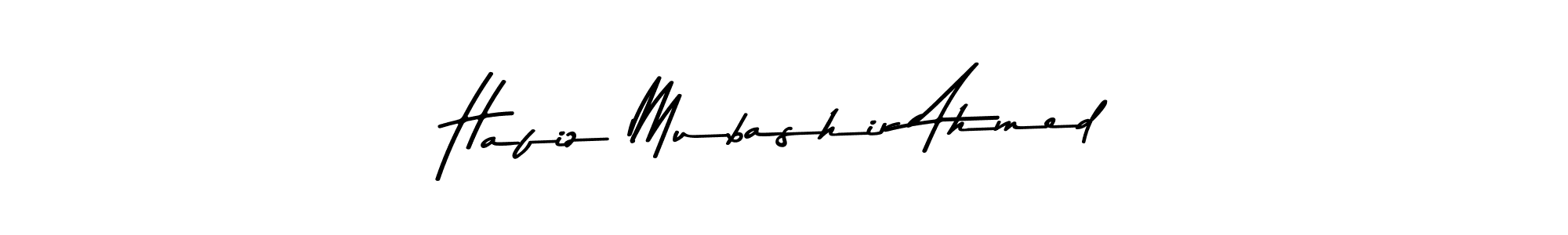 The best way (Asem Kandis PERSONAL USE) to make a short signature is to pick only two or three words in your name. The name Hafiz Mubashir Ahmed include a total of six letters. For converting this name. Hafiz Mubashir Ahmed signature style 9 images and pictures png