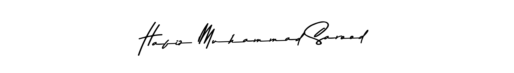 How to make Hafiz Muhammad Sarood name signature. Use Asem Kandis PERSONAL USE style for creating short signs online. This is the latest handwritten sign. Hafiz Muhammad Sarood signature style 9 images and pictures png